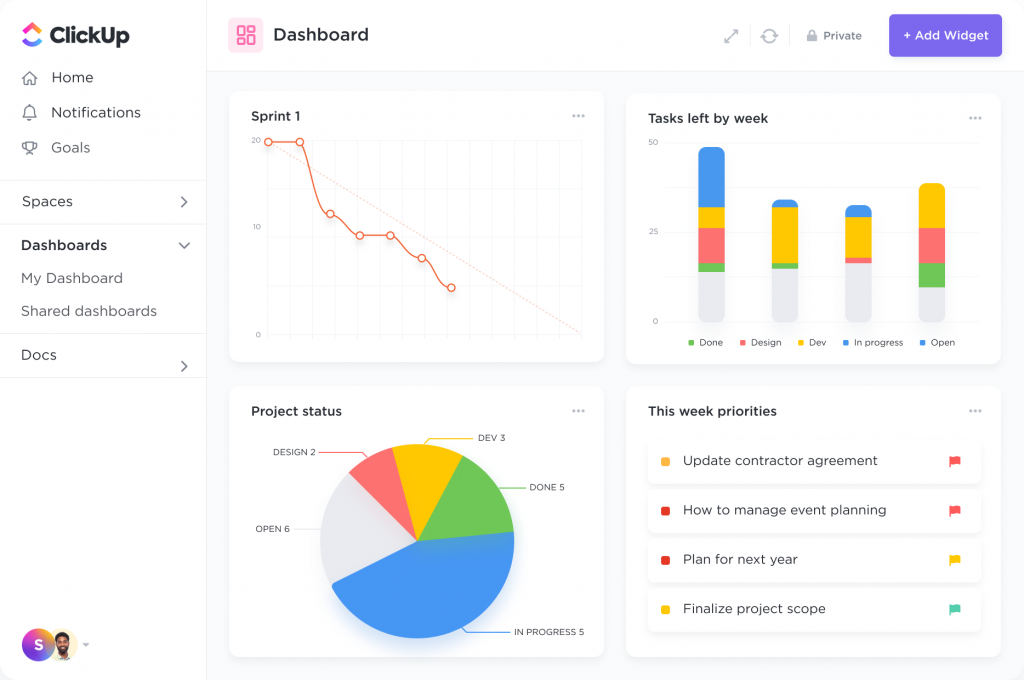 ClickUp - Best for Generating Detailed Reports