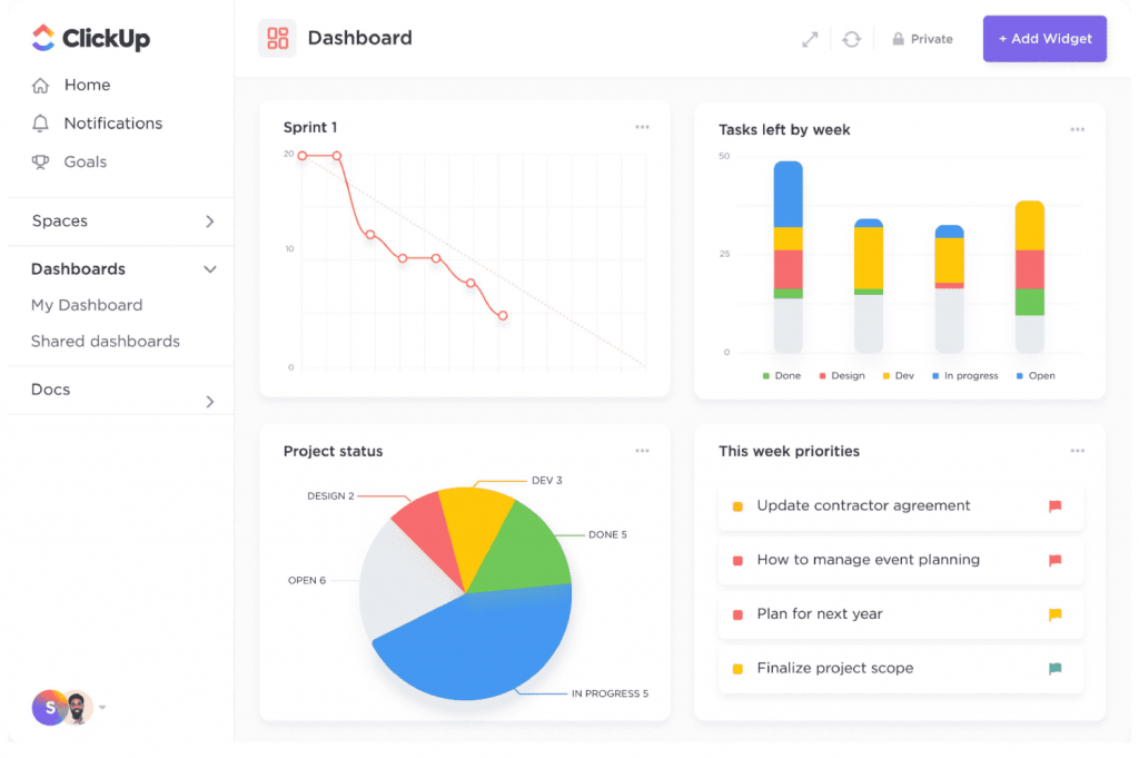 ClickUp - Best for Generating Detailed Reports