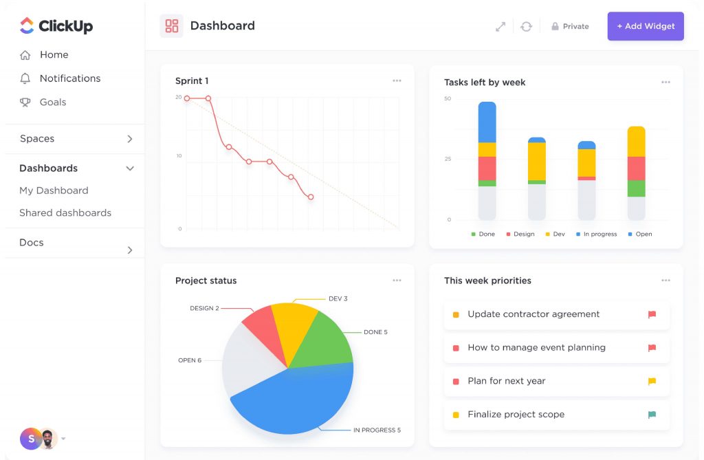 ClickUp - Best for Generating Detailed Reports