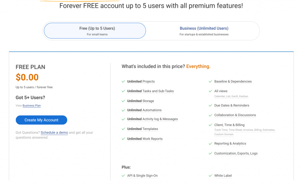 Check ProProfs Project’s pricing plan 